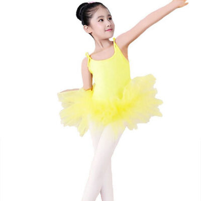 

Dance Sling Ballet Dress Girls Dance Costumes Exercise Clothes Small Princess Fluffy Dancewear