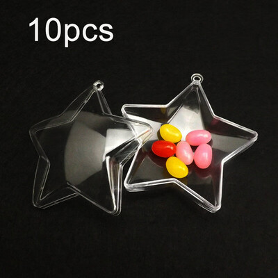 

10x Christmas Star Hanging Pendant Window Door For Wreath Ornament Holiday Decor