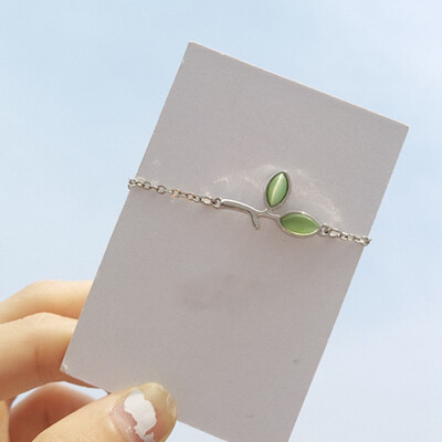 

Green Opal Tree Leaves Buds Necklaces Pendant Bracelet Ring Earrings Jewelry Gifts For Women