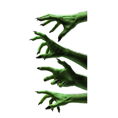

Green Zombie Hands DIY PVC Self-Adhesive Window Toilet Refrigerator Stickers Wall Decals Sticker Halloween Decorations