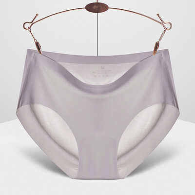 

Solid Women Seamless Panties Ice Silk Female Sexy Briefs Lingerie Underwear Ultra-thin Comfort Intimates