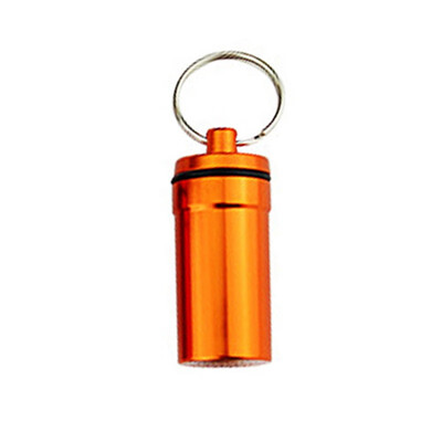 

Outdoor Aluminum Alloy bottle Keychain hanging bottle Mini waterproof small pot emergency pill bottle EDC tool