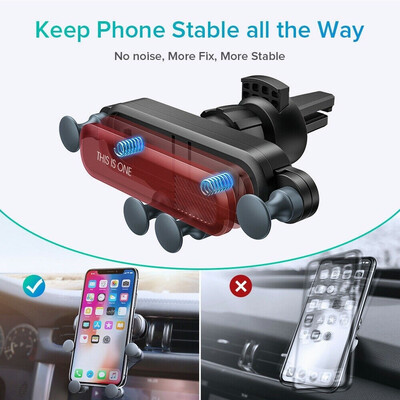 

Universal Gravity Car Phone Holder Air Vent Mount Stand Cradle For Mobile Phone