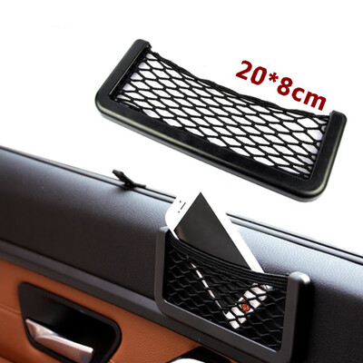 

1PC Auto Car Net Mesh Storage Bag Pocket Organizer Holder Phone Watch Wallet UK