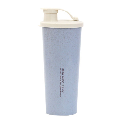 

450 ml whey protein shake bottle water bottle wheat straw without BPA sports Shaker milkshake protein bottle