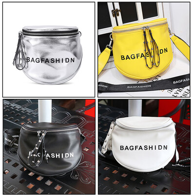 

Crossbody Words Pattern Bags for Women Silver Shoulder Bag Soft Artificial Leather Messenger Bag Ladies Small Wide Belt