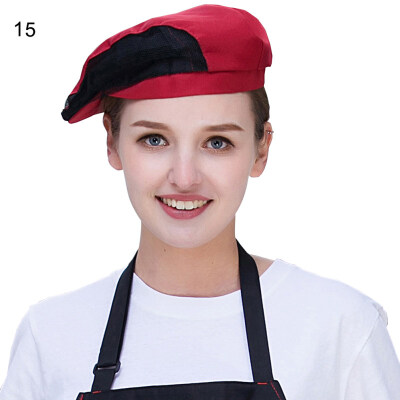 

Women Fashion Print Hotel Restaurant Chefs Beret Cafe Waiters Hat Cap Headgear