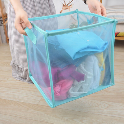 

Toponeto Laundry Hampers Basket Collapsible with Carry Handle Net cloth Hanger Storage
