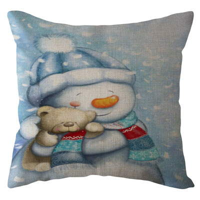 

Tailored Christmas Santa Claus Pillow Case Linen Sofa Throw Cushion Cover Home Decor