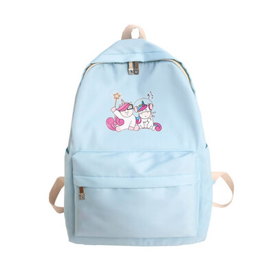

Cute Cartoon Unicorn Canvas Backpack Print Backpack Bag for Children Girls Boys