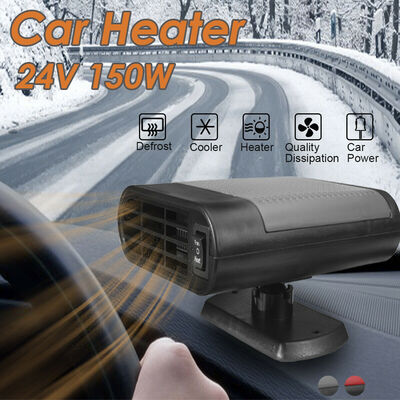 

24V Car Truck Fan Metal Heater Heating Warmer Windscreen Defroster Demister 150W