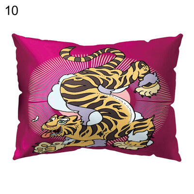 

Multicoloured Sofa Animal Letter Printed Pillow Case Cushion Cover Home Decor