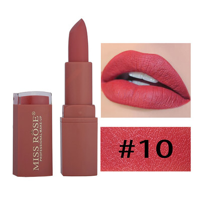 

MISS ROSE Matte Lipstick maquiagem Moisturizing Lip Stick Easy to Color Lipstick Lip Makeup 6 Color