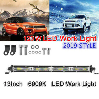 

13 Inch LED Work Light&Lamp Super Slim Spotlight Bar 6000K Spot Flood Combo Beam