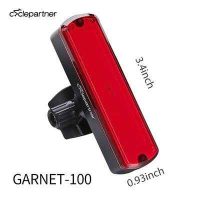 

Cyclepartner Garnet-75 Lumens Bike Tail Light High Attention Grabbing Taillight Ultra Long Run Time Universal Mount Taillights IP6