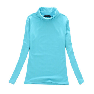 

Multi-colors Autumn Winter Women Tops Long Sleeve Turtleneck Women T-shirt Solid Stretch Tops Women Silm Bottoming Shirt Tops W4