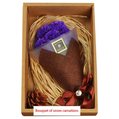 

Soap Flower Bouquet Artificial Carnation Flower In Gift Box Best Gift for Mothers Day Mom Birthday