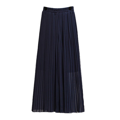 

new PANT WOMEN GIRL solid color pleated wide leg female summer high waist chiffon long students Korean fashion casual pants