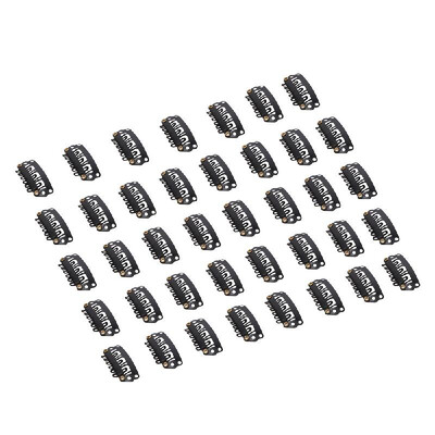 

40Pcs Wig Toupee Hairpiece Clips Hair Snap Clips for Hair Extension Cap Weft U Shape Black