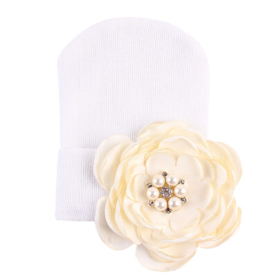 

Baby Hat Cute Flower Hedging Striped Hat For Girls 5 Colors Winter Warm Knit Soft Baby Hat