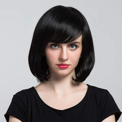 

BLONDE UNICORN Bob with Bangs Medium Length Straight Hair multicolor various styles & size Human HairSynthetic Blend Wigs For Wom