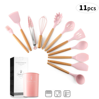 

11PCS Japanese Style Kitchenware Set Household Cooking Tool Sets With Storage Bucket