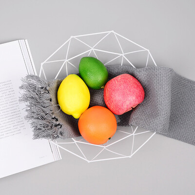 

Toponeto Geometric Fruit Vegetable Wire Basket Metal Bowl Kitchen Storage Desktop Display