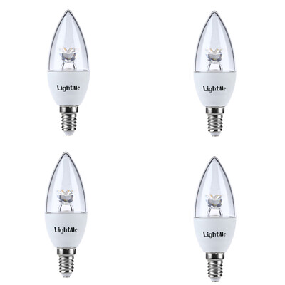 

Lightme 4Pcs 5W 110-240V 420Lm C37 E14 LED Bulbs