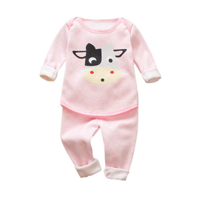 

Newborn Baby Boys Girls Warm Clothes Sets Outfits Cotton Sports Suit Kids Baby Boys Girls Clothing Pajamas Sets 1-4Y