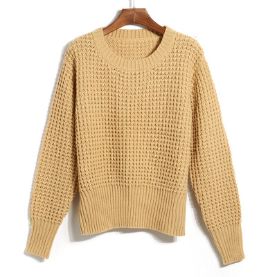 

Ladies Women Knitted Basic Loose Knitwear Long Sleeve Pullover Sweater Tops