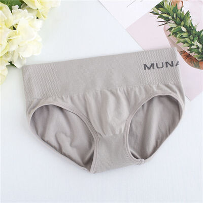 

Letters Printed Ultra-slim Seamless Mid Rise Cozy Briefs Women Underwear Breathable Panties Comfortable Female Underwear