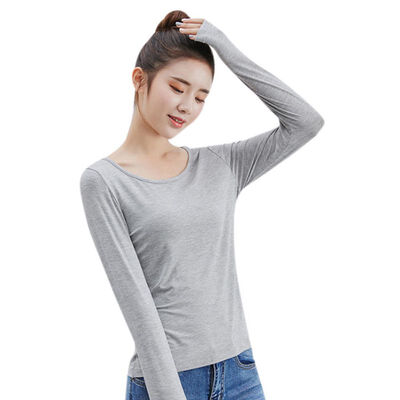 

Hot sale Autumn Women tshirt Slim Fit Thin O-neck Loose Long Sleeve Streetwear T-shirt ladies Top Casual bottoming shirt