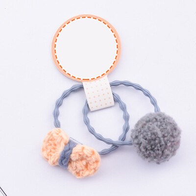 

2 Pcs Hair Accessories Baby Girl Ball Wool Elastic Headbands Holiday Party Hair Band Headwear Accessories