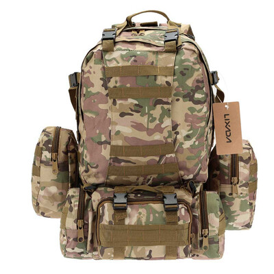 

Lixada Outdoor Multifunction Military Tactical Backpack with MOLLE Webbings Rucksack Sports Camping Travel Hiking Bag