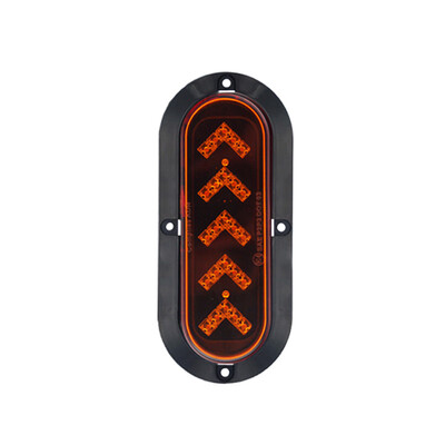 

6 LED Oval Taillights With Arrow Steering Truck Trailer Light Lamp Side 12V DC