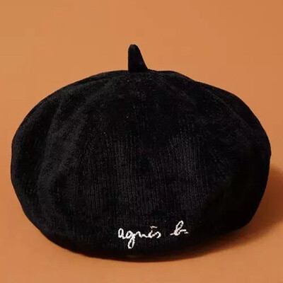 

New Korean hat children autumn&winter subalphabet beret fashion sweet octagonal hat 100 pumpkin hat