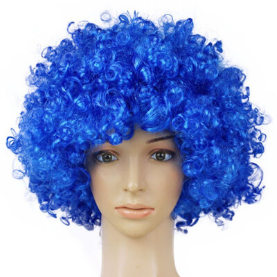 

Synthetic Performance Hair Wavy Round Clown Wig Hair Statement Fans Wig Peluca Cosplay Hair For Party Christmas Home Decoration