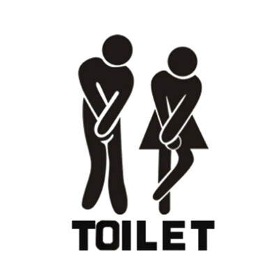 

New Funny Toilet Entrance Sign Decal Vinyl Sticker For Shop Office Home Cafe Hotel Toilet Bathroom Wall Door Decoration