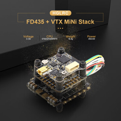 

Siaonvr HGLRC FD435-VTX STACK 20X20 3-6S F4 Mini Flight Controller 35A BL32 4in1 ESC