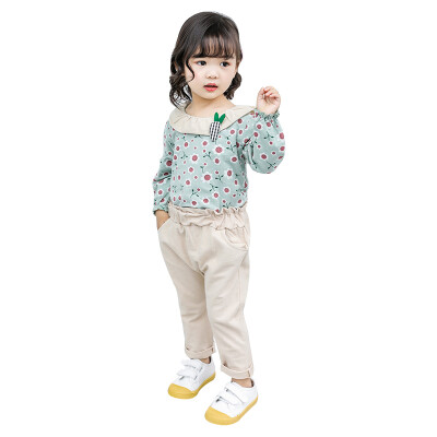 

Kids Girls Clothing Sets Autumn Baby Girl Clothes Casual Long Sleeve Floral Blouse TopsPants Trouser Costume Set 2Pcs Suits