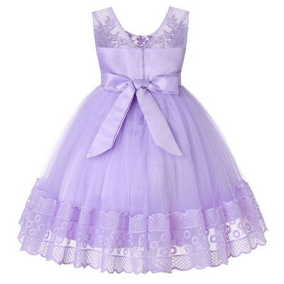 

Childrens Princess Dress Summer Bowknot Sleeveless Embroidery Childrens Pengpeng Performing Dresses Girl Dress