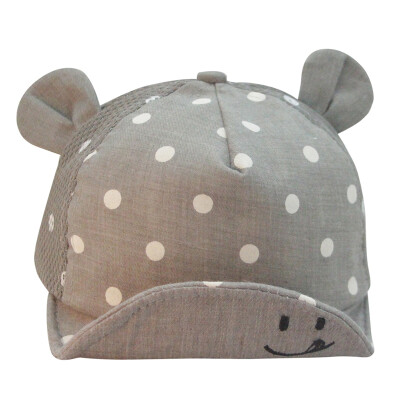 

New Childrens Men And Women Baby Smiley Face Polka Dot Cap Soft Edge Cap Mesh Cap Multi-Color Optional