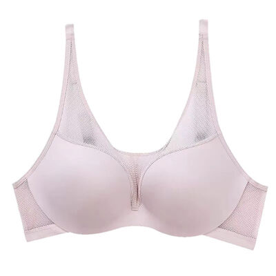 

Womens Mesh Breathable Push Up Bra Sexy Solid Color Hollow Out Seamless Bra Lingerie Wire Free Bralette Women Underwear