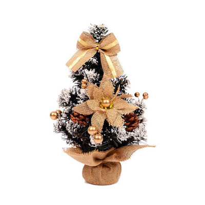 

Toponeto Christmas Table Decor Mini Christmas Tree White Needle Pine Cones Decor