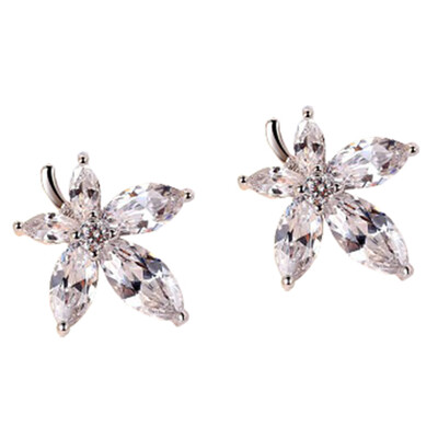 

Square Vintage Types Earring Fashion Square Zircons Earrings 5 Ear Hollow Ear Studs Out High Quality Earrings New New