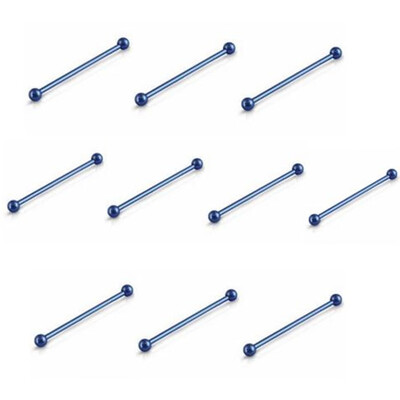 

Anti Allergy Stainless Steel Colour Straight Rod Tongue Pin Nose Nail 10 pieces