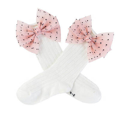 

Newborn baby girls socks socks kids bow knee high long tube sock sokken princess infant baby sock calcetines Leg Warmer Clothing
