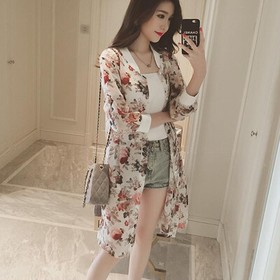 

Boho Beach Shirts Women Thin Summer Blouses Kimono Long Print Shirt Plus Size Women Clothing