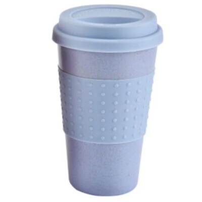 

300ML Wheat Straw Portable Double-wall Portable Office Coffee Tea Mug Cups Gifts