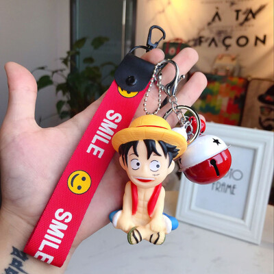 

CAR-TOBBY 1PCS One Piece Anime Action Figure Key Chain PVC Figures Keyring Toys Keychain Keyholder Unisex Gifts